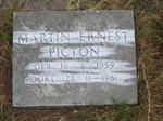 PICTON Martin Ernest 1959-1981