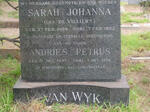 WYK Andries Petrus, van 1897-1974 & Sarah Johanna DE VILLIERS 1898-1962