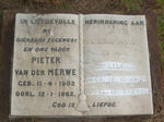 MERWE Pieter, van der 1902-1962 & Lily 1912-2001