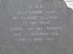 MERWE John, van der 1914-1963