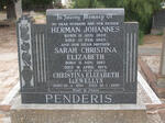 PENDERIS Herman Johannes 1895-1963 & Sarah Christina Elizabeth 1897-1974 :: LLEWELLYN Christina Elizabeth 1918-1998