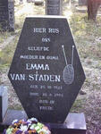 STADEN Emma, van 1922-1992