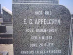 APPELGRYN E.C. nee BADENHORST 1893-1973