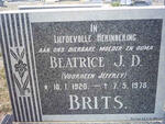 BRITS Beatrice J.D. nee JEFFREY 1920-1978