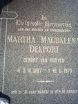 DELPORT Martha Magdalena nee VAN ROOYEN 1897-1979