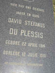PLESSIS David Stefanus, du 1914-19?1