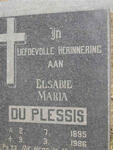 PLESSIS Elsabie Maria, du 1895-1986