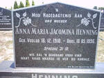 HENNING Anna Maria Jacomina nee VOSLOO 1910-1996