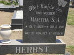 HERBST Martha S.J. 1904-1981