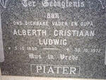 PIATER Albert Cristiaan Ludwig 1890-1972