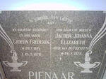 PIENAAR Gideon Frederik 1921-1976 & Jacoba Johanna Elizabeth VAN HUYSSTEEN 1922-??