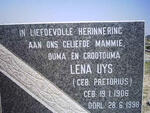 UYS Lena nee PRETORIUS 1906-1998