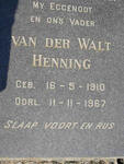 WALT Henning, van der 1910-1967