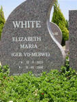 WHITE Elizabeth Maria nee V.D. MERWE 1932-2001