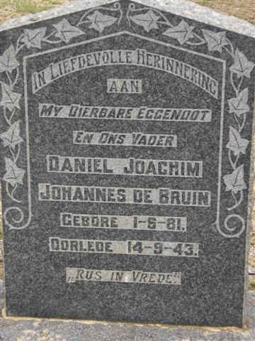 BRUIN Daniel Joachim Johannes, de 1881-1943