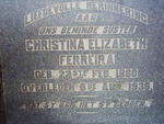 FERREIRA Christina Elizabeth 1880-1936