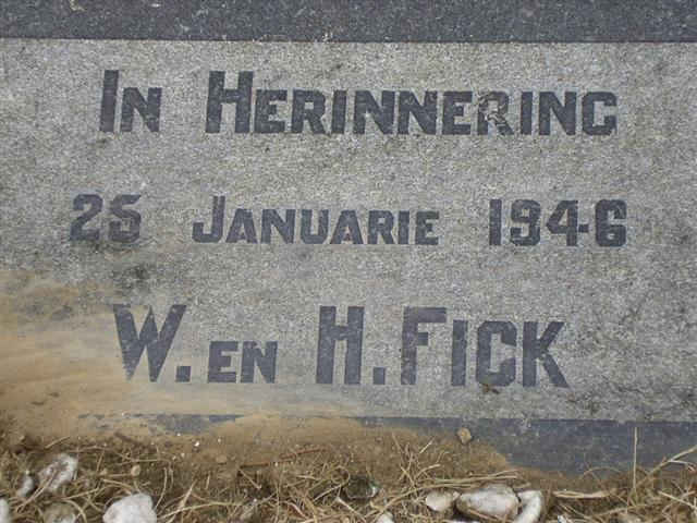 FICK W. 1946 :: FICK H. 1946