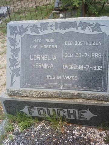 FOUCHÉ Cornelia Hermina nee OOSTHUIZEN 1883-1932