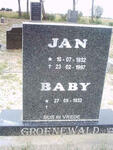 GROENEWALD Jan 1932-1997 & Baby 1932-