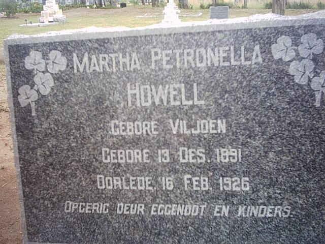 HOWELL Martha Petronella nee VILJOEN 1891-1926