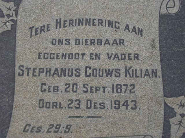KILIAN Stephanus Gouws 1872-1943