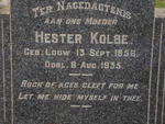 KOLBE Hester nee LOUW 1856-1935