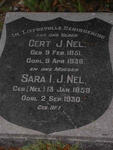 NEL Gert J. 1851-1936 & Sara I.J. NEL 1859-1930