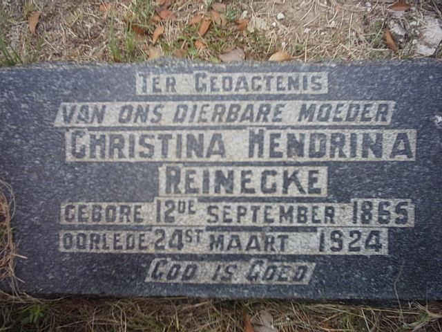 REINECKE Christina Hendrina 1865-1924