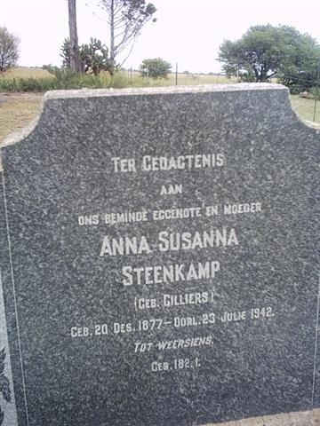 STEENKAMP Anna Susanna nee CILLIERS 1877-1942