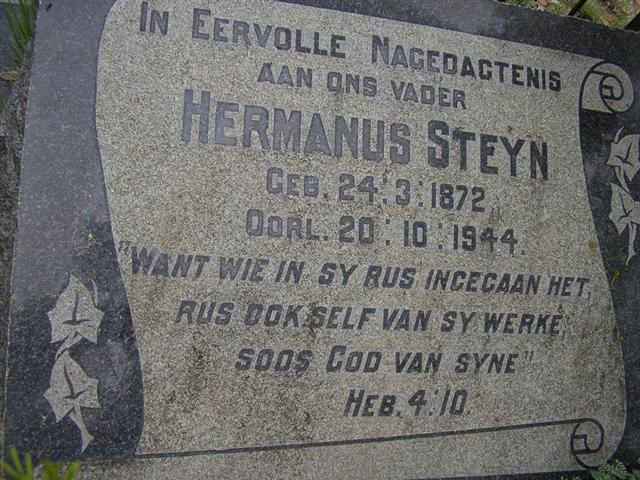 STEYN Hermanus 1872-1944