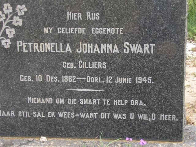 SWART Petronella Johanna nee CILLIERS 1882-1945