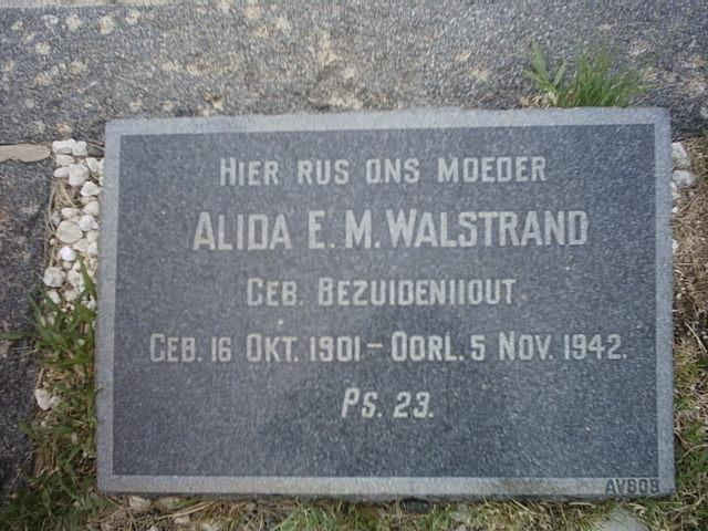 WALSTRAND Alida E.M. nee BEZUIDENHOUT 1901-1942