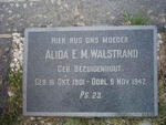 WALSTRAND Alida E.M. nee BEZUIDENHOUT 1901-1942
