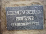 WALT Anna Magdalena, v.d. nee DU PLESSIS