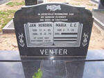 VENTER Jan Hendrik 1923-1979 & Maria E.C. 1930-??
