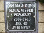 VISSER M.M.A. 1939-2007