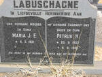 LABUSCHAGNE Petrus H. 1903-1980 & Maria J.E. 1921-