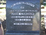 CAMERON John 1865-1932