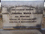 LANDMAN Anna Maria Johanna nee WENTZEL 1860-1937