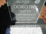 HANEKOM Dorothy nee HUDSON 1912-2002