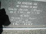 TOIT David Jacob, du 1913-1992 & Beatrice 1933-