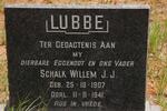 LUBBE Schalk Willem J.J. 1907-1941