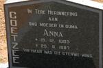 COETZEE Anna 1903-1987
