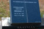 SAAYMAN Abraham J.F. 1923-2006