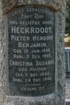 HECKROODT Pieter Hendrik Benjamin 1856-1949 & Christina Susanna PUTTER 1866-1948