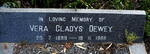 DEWEY Vera Gladys 1899-1988