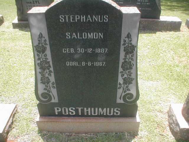 POSTHUMUS Stephanus Salomon 1887-1967