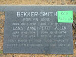 SMITH Roslyn Anne, BEKKER 1972-1972 :: BEKKER-SMITH Lana Anne 1974-1974 :: BEKKER-SMITH Peter Allen 1974-1974