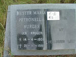BURGER Hester Maria Petronella nee KRUGER 1908-1981