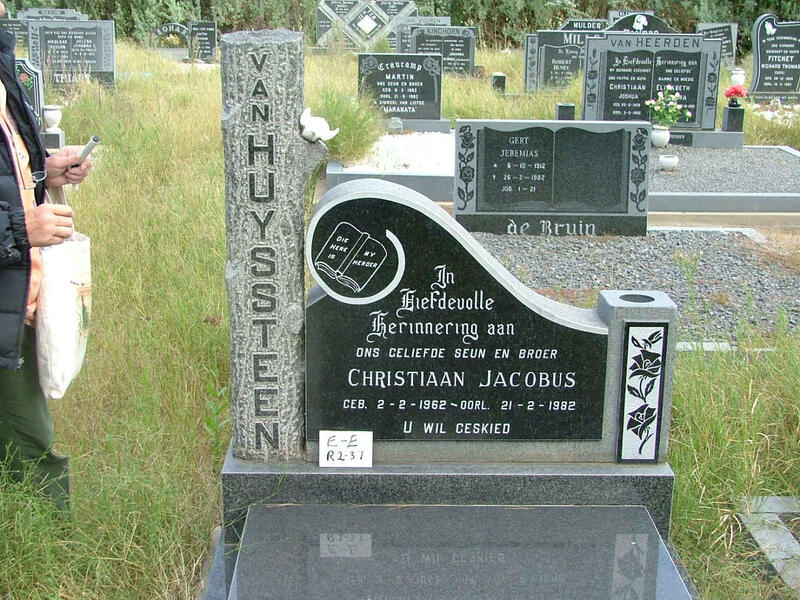 HUYSSTEEN Christiaan Jacobus, van 1962-1982